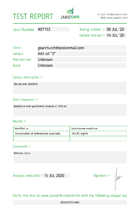 Test Report #07153